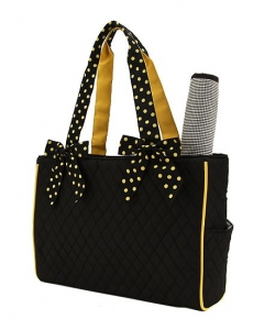 Quilted Solid Medium Diaper Bag