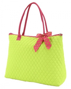 Quilted Solid Large Tote
