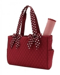Quilted Solid Medium Diaper Bag