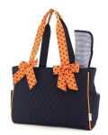 Quilted Solid Medium Diaper Bag