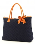 Quilted Solid Large Tote