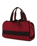 Quilted Solid 3PC Cosmetic Bag
