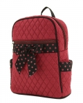 Quilted Solid Medium Zippered Backpack