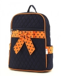 Quilted Solid Medium Zippered Backpack