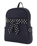 Quilted Solid Medium Zippered Backpack