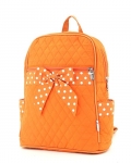 Quilted Solid Medium Zippered Backpack