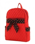 Quilted Solid Medium Zippered Backpack