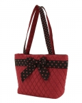 Quilted Solid Bucket Tote Bag