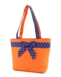 Quilted Solid Bucket Tote Bag