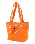 Quilted Solid Bucket Tote Bag