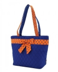 Quilted Solid Bucket Tote Bag