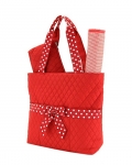 Quilted Solid 3PC Diaper Bag