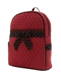 Quilted Solid Large Zippered Backpack