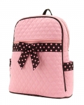 Quilted Solid Large Zippered Backpack